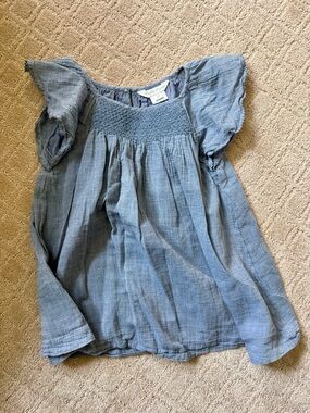 Ralph Lauren Light Blue Girls Dress Top